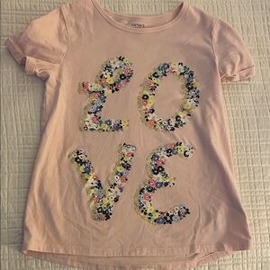 Carter's Light Pink Floral LOVE Tee